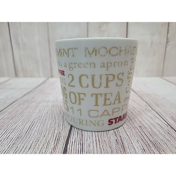 Starbucks 12 Days of Christmas Coffee Tea Mug Cup Red Gold Holiday 14 oz 2008 - Picture 2 of 6